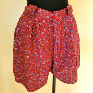 Floral wide leg shorts